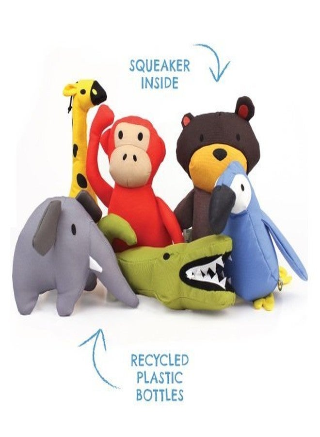 Beco Soft Estella The Elephant Squeeker Dog Toy, 72% Recycled Materials, Small, Grey - Image 3